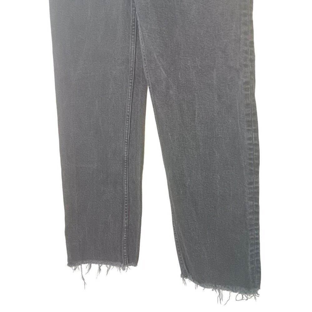 Everlane The Way High Jean Organic Cotton Sz 25 Cropped Black Denim Straight Leg - Picture 5 of 10